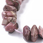 Natural Rhodonite Beads Strands, Nuggets, Faceted