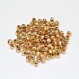 Rack Plating and Vacuum Plating Brass Round Faceted Spacer Beads
