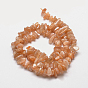 Sunstone naturelle perles de puce brins, 5~14x4~10mm, Trou: 1mm, environ 15.5 pouces ~16.1 pouces