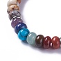 Adjustable Nylon Cord Braided Bead Bracelets, with Natural & Synthetic Mixed Stone Beads and Alloy Findings