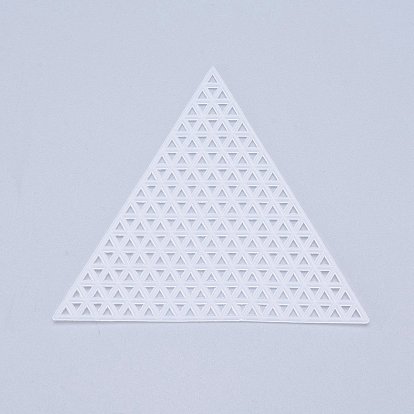 Hojas de lona de malla de plástico, para bordar, elaboración de hilo acrílico, proyectos de punto y ganchillo, triángulo