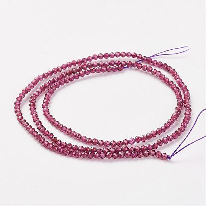 Natural Grade AA Garnet Bead Strand, Round, Faceted
