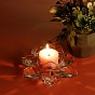 Glass Candle Holder, Lotus, for Wedding, Festival, Party & Windowsill, Home Decoration