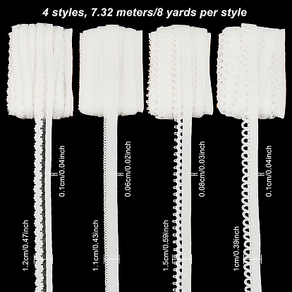 Benecreat 32 yardas 4 estilo cinta de nylon, para cortinas textiles para el hogar, ropa interior
