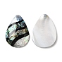 Natural Freshwater Shell & Black Lip Shell & Paua Shell Big Pendants, Teardop Charms