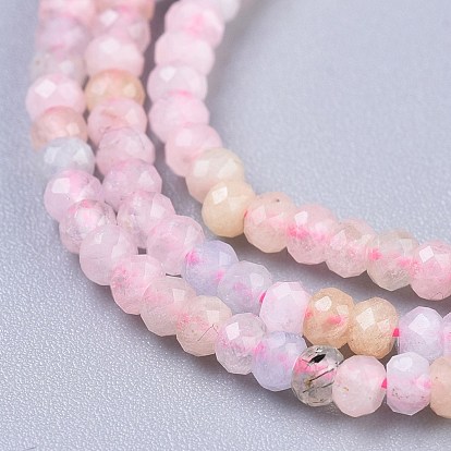 Chapelets de perles morganite naturelles  , rondelle, facette
