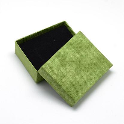 Cardboard Jewelry Set Box, for Ring, Necklace, Rectangle