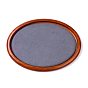 Oval Wood Pesentation Jewelry Display Tray, Covered with Microfiber, Coin Stone Organizer