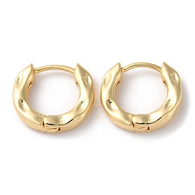 Brass Textured Hoop Earrings, Long-Lasting Plated, Lead Free & Cadmium Free