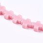Synthetic Coral Beads Strands, Dyed, Cross