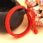 Bracelets tressés en cordon ciré réglables, bracelets ficelle rouge