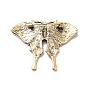 Pin de solapa de mariposa de diamantes de imitación de colores, broche de aleación para mujer