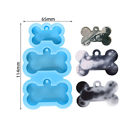 Bone Shape DIY Pendant Silicone Molds, for Keychain Making, Resin Casting Molds, For UV Resin, Epoxy Resin Jewelry Making