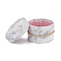 Caja de regalo de papel de patrón de textura de mármol de san valentín, con asas de cuerda, para el embalaje de regalo, octágono