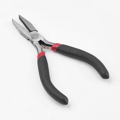 DIY Jewelry Tool Sets, Polishing Round Nose Pliers, Flat Nose Pliers and Side Cutting Pliers, 110~125x60~70mm, 3pcs/set
