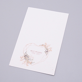 Carte de voeux en papier, rectangle avec fleur