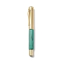 Natural Gemstone Brass Pens, Reiki Energy Fountain Pen, with Pen Case, Office & School Supplies