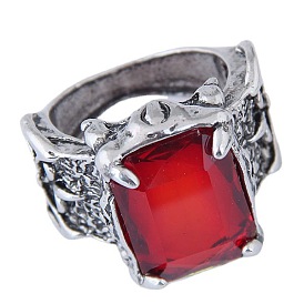 Vintage Gemstone Men's Ring with Metal Inlay - Stylish and Chic Fashion Accessory