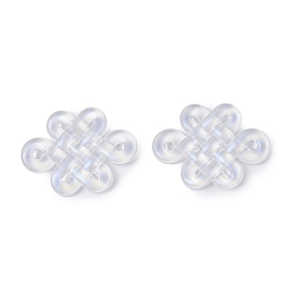 Transparent Acrylic Beads, Glitter Powder, Chinese knot