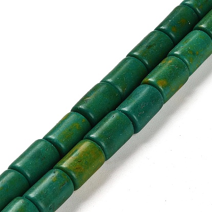 Synthetic Turquoise Beads Strands, Colunmn, Dyed