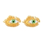Серьги-гвоздики с пластиковыми глазами, серьги из золотого сплава