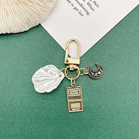 Porte-clés déesse de la lune vintage avec métal en alliage de zinc, charm de sac pour écouteurs et pendentif pour téléphone