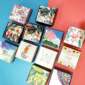 Balloon/Cloud/Leaf/Flower/Bear/Rabbit/Flamingo Shape Printed Square Paper DIY Handmade Soap Packaging Box Jewelry Box