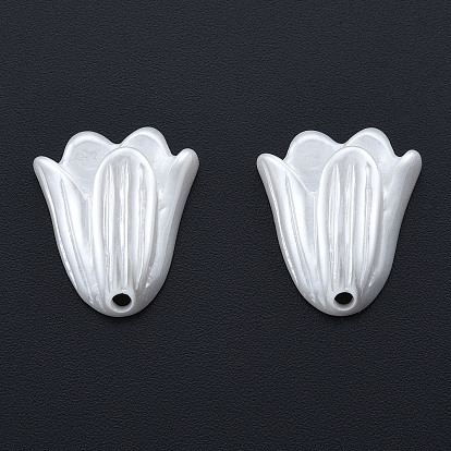 ABS Plastic Imitation Pearl Pendants, Flower