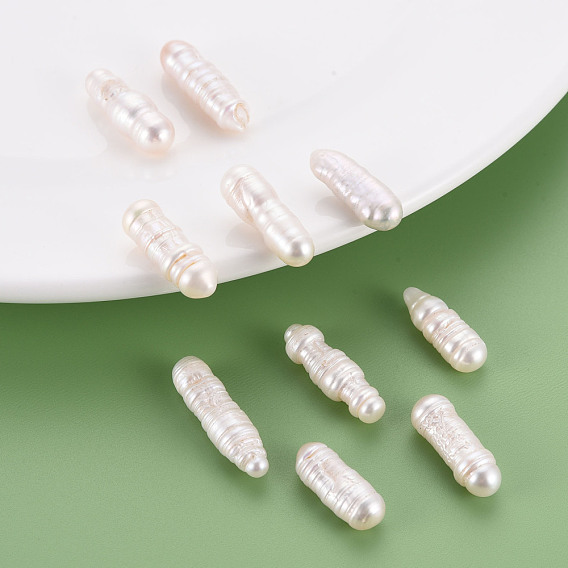 Perlas de perlas naturales keshi, perla cultivada de agua dulce, sin agujero / sin perforar, bala