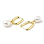 Пластиковые серьги-кольца с жемчугом, украшения из латуни для женщин, без свинца, без кадмии и без никеля