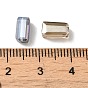 Electroplate Glass Beads, Faceted, Cuboid