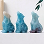 Decoraciones de exhibición de trolleita natural, adorno de piedra de energía reiki, Lobo aullando