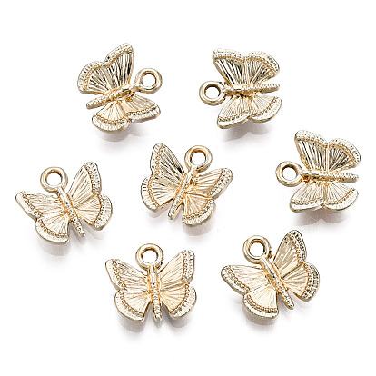 Alloy Charms, Cadmium Free & Lead Free, Butterfly
