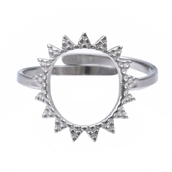 304 манжета из нержавеющей стали с защитой от солнца, полое массивное кольцо для женщин