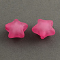 Perles acryliques givrés, Perle en bourrelet, étoiles, 20x20x12mm, trou: 3 mm, environ 285 pcs / 500 g