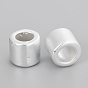 Alloy Spacer Beads, Cadmium Free & Lead Free, Matte Style, Column, 925 Sterling Silver Plated