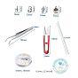 DIY Stretch Jewelry Making Kits, Including Glass Seed Beads, Metal Findings, Stainless Steel Scissors, Elastic Crystal Thread, Steel Beading Needles