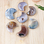 Natural Druzy Agate Display Decorations, for Home Office Desk, Moon