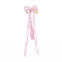 Pinza de pelo de cocodrilo de cinta larga bowknot, con borlas de colores al azar, accesorios para el cabello hanfu para regalos de niñas adolescentes