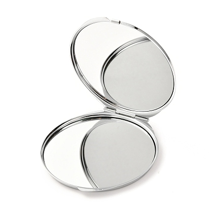 DIY Iron Cosmetic Mirrors, for Epoxy Resin DIY, Flat Round