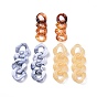 Acrylic Dangle Earrings, with 304 Stainless Steel Stud Earring Findings and Plastic Ear Nuts, Twist