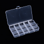 Contenedor de almacenamiento de perlas de polipropileno (pp), 15 cajas organizadoras de compartimentos, Rectángulo