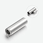 304 Stainless Steel Magnetic Clasps with Glue-in Ends, Column, 16x5mm, Hole: 3mm
