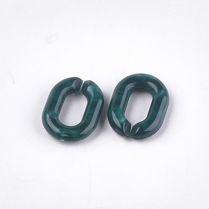 Acrylic Linking Rings, Quick Link Connectors, For Jewelry Chains Making, Imitation Gemstone Style, Oval