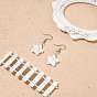 Natural Freshwater Shell Star Dangle Earrings, Platinum Tone Copper Wire Wrap Earring for Women