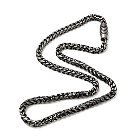 304 Stainless Steel Wheat Chain Necklace with Magnetic Clasp for Men Women
