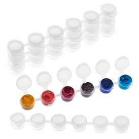 Пластиковые краски горшки полоски, 6 горшки мини пустые стаканчики с краской с крышками, для малярных инструментов