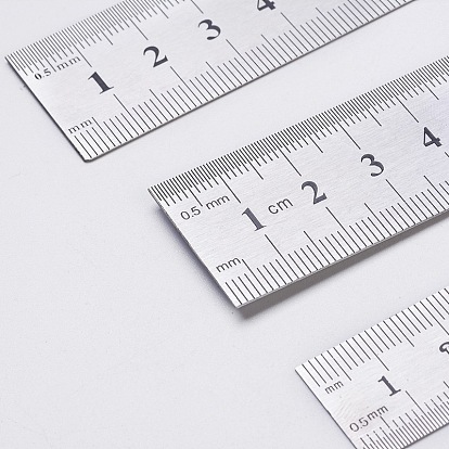 Regla de acero inoxidable, 15/20/30 cm precisión de la regla métrica herramienta de medición de doble cara escuela y materiales educativos