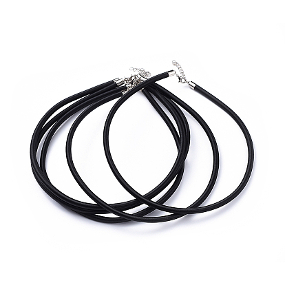 Шелковый шнур ожерелье, с латунной застежкой омар коготь и расширенной цепочки, 18 дюйм