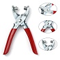 45# Carbon Steel Hole Punch Plier Sets, Pliers and Iron Grommet Eyelet, 335x110x25mm, 1set indluding 2pliers and 20pcs Grommet Eyelets, Suitable for Leather Punch